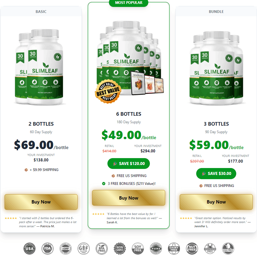 SlimLeaf Pricing